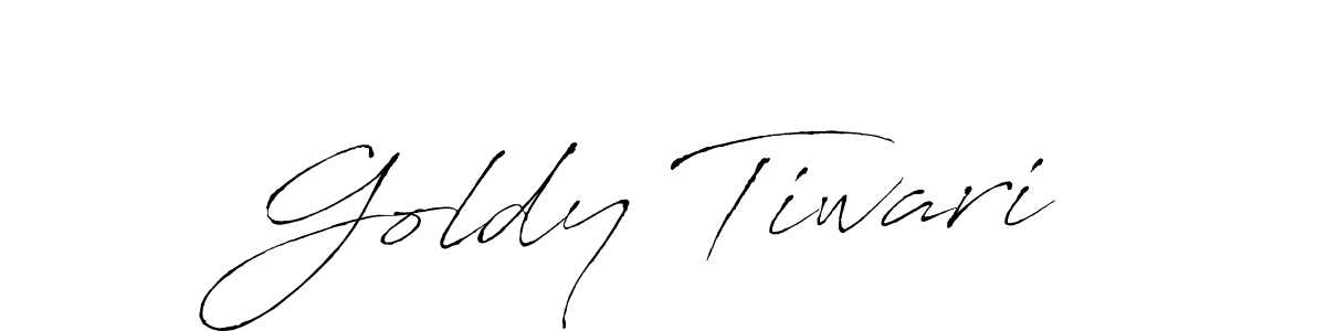 Create a beautiful signature design for name Goldy Tiwari. With this signature (Antro_Vectra) fonts, you can make a handwritten signature for free. Goldy Tiwari signature style 6 images and pictures png