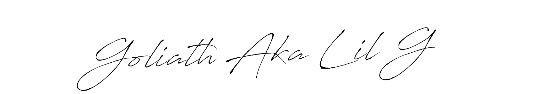 See photos of Goliath Aka Lil G official signature by Spectra . Check more albums & portfolios. Read reviews & check more about Antro_Vectra font. Goliath Aka Lil G signature style 6 images and pictures png