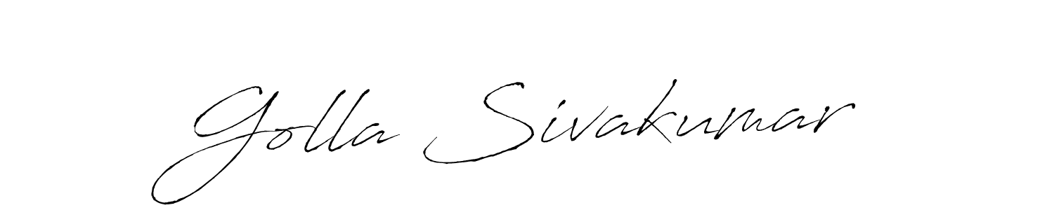Make a beautiful signature design for name Golla Sivakumar. With this signature (Antro_Vectra) style, you can create a handwritten signature for free. Golla Sivakumar signature style 6 images and pictures png