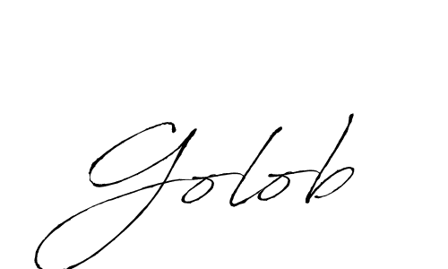 Golob stylish signature style. Best Handwritten Sign (Antro_Vectra) for my name. Handwritten Signature Collection Ideas for my name Golob. Golob signature style 6 images and pictures png