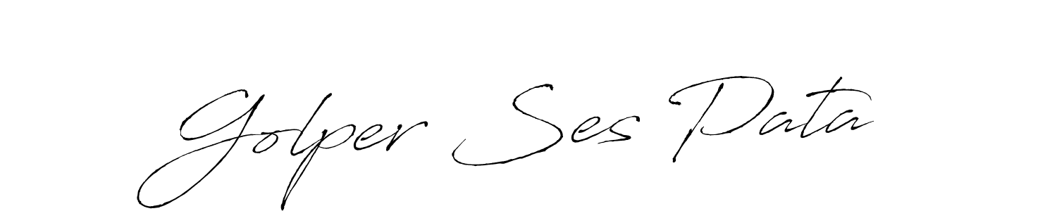 How to make Golper Ses Pata name signature. Use Antro_Vectra style for creating short signs online. This is the latest handwritten sign. Golper Ses Pata signature style 6 images and pictures png