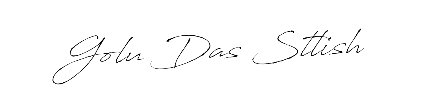 How to make Golu Das Stlish signature? Antro_Vectra is a professional autograph style. Create handwritten signature for Golu Das Stlish name. Golu Das Stlish signature style 6 images and pictures png