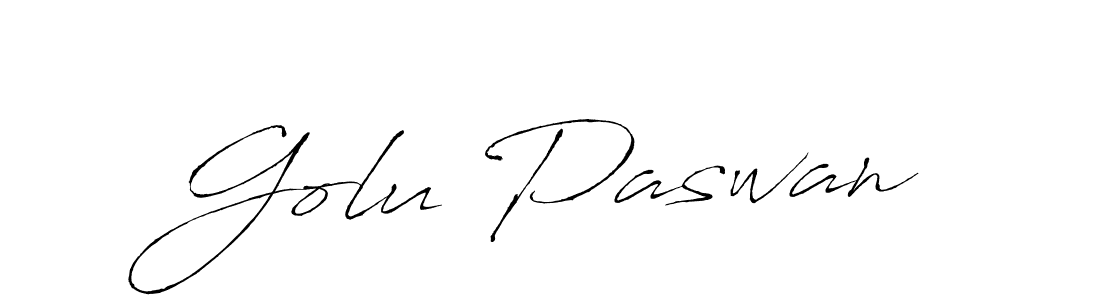 Design your own signature with our free online signature maker. With this signature software, you can create a handwritten (Antro_Vectra) signature for name Golu Paswan. Golu Paswan signature style 6 images and pictures png