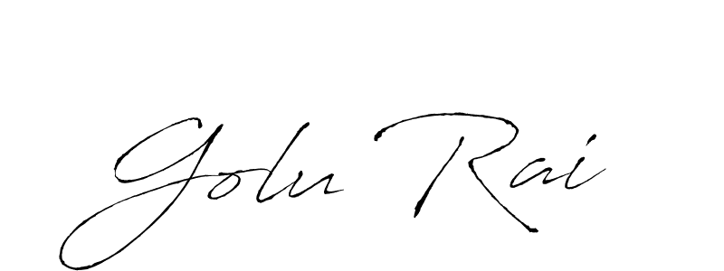 How to make Golu Rai name signature. Use Antro_Vectra style for creating short signs online. This is the latest handwritten sign. Golu Rai signature style 6 images and pictures png