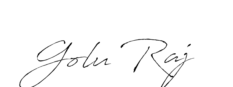 Design your own signature with our free online signature maker. With this signature software, you can create a handwritten (Antro_Vectra) signature for name Golu Raj. Golu Raj signature style 6 images and pictures png