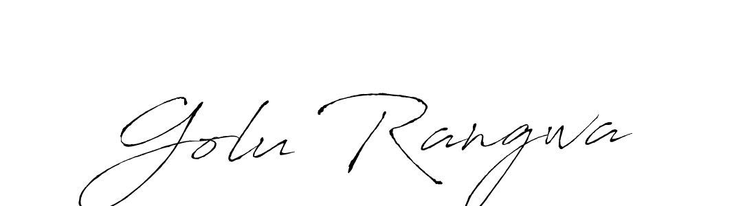 Use a signature maker to create a handwritten signature online. With this signature software, you can design (Antro_Vectra) your own signature for name Golu Rangwa. Golu Rangwa signature style 6 images and pictures png