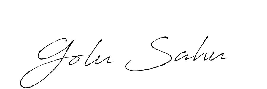 How to make Golu Sahu signature? Antro_Vectra is a professional autograph style. Create handwritten signature for Golu Sahu name. Golu Sahu signature style 6 images and pictures png