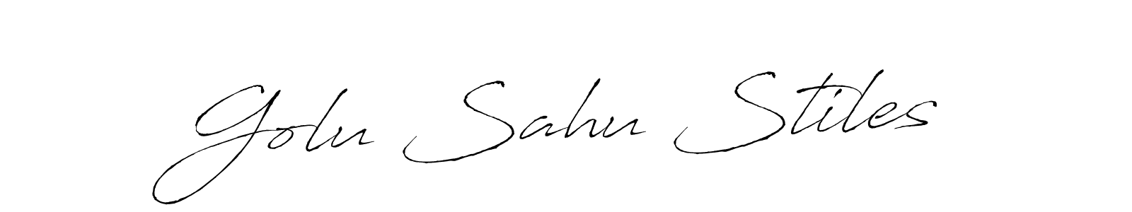 Also You can easily find your signature by using the search form. We will create Golu Sahu Stiles name handwritten signature images for you free of cost using Antro_Vectra sign style. Golu Sahu Stiles signature style 6 images and pictures png
