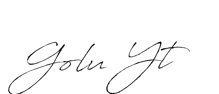 How to Draw Golu Yt signature style? Antro_Vectra is a latest design signature styles for name Golu Yt. Golu Yt signature style 6 images and pictures png