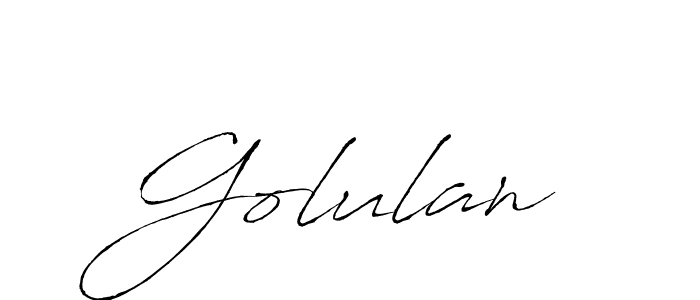 Antro_Vectra is a professional signature style that is perfect for those who want to add a touch of class to their signature. It is also a great choice for those who want to make their signature more unique. Get Golulan name to fancy signature for free. Golulan signature style 6 images and pictures png