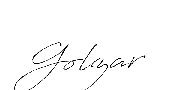 Make a beautiful signature design for name Golzar. With this signature (Antro_Vectra) style, you can create a handwritten signature for free. Golzar signature style 6 images and pictures png