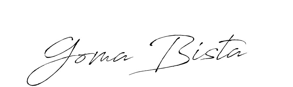 Create a beautiful signature design for name Goma Bista. With this signature (Antro_Vectra) fonts, you can make a handwritten signature for free. Goma Bista signature style 6 images and pictures png