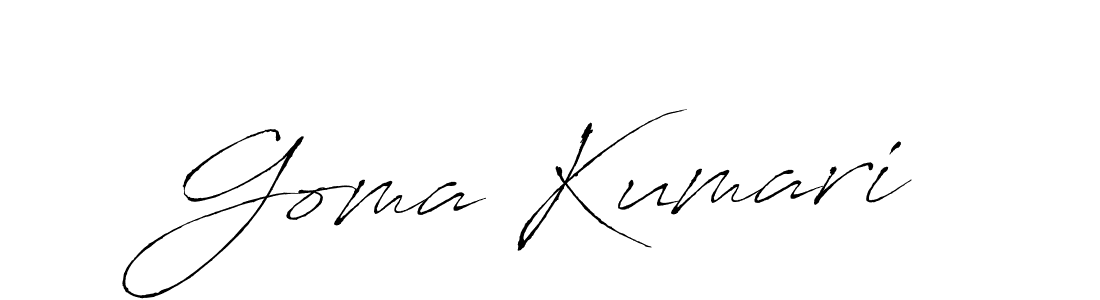 Create a beautiful signature design for name Goma Kumari. With this signature (Antro_Vectra) fonts, you can make a handwritten signature for free. Goma Kumari signature style 6 images and pictures png