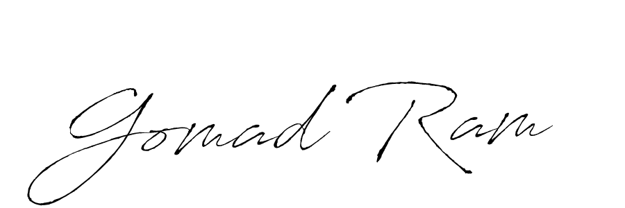 Make a beautiful signature design for name Gomad Ram. With this signature (Antro_Vectra) style, you can create a handwritten signature for free. Gomad Ram signature style 6 images and pictures png