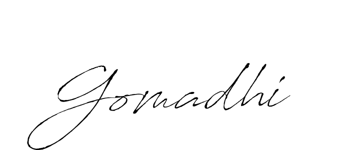 The best way (Antro_Vectra) to make a short signature is to pick only two or three words in your name. The name Gomadhi include a total of six letters. For converting this name. Gomadhi signature style 6 images and pictures png