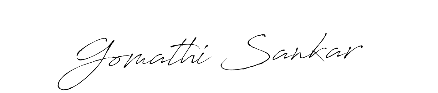 Also You can easily find your signature by using the search form. We will create Gomathi Sankar name handwritten signature images for you free of cost using Antro_Vectra sign style. Gomathi Sankar signature style 6 images and pictures png