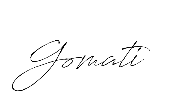 Antro_Vectra is a professional signature style that is perfect for those who want to add a touch of class to their signature. It is also a great choice for those who want to make their signature more unique. Get Gomati name to fancy signature for free. Gomati signature style 6 images and pictures png