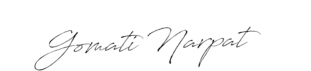 Gomati Narpat stylish signature style. Best Handwritten Sign (Antro_Vectra) for my name. Handwritten Signature Collection Ideas for my name Gomati Narpat. Gomati Narpat signature style 6 images and pictures png