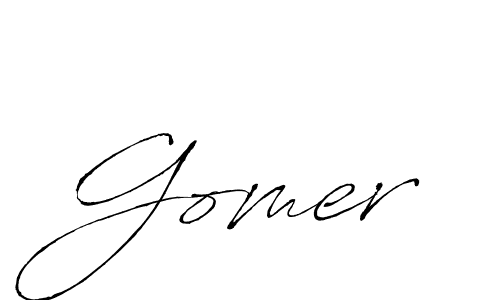 You should practise on your own different ways (Antro_Vectra) to write your name (Gomer) in signature. don't let someone else do it for you. Gomer signature style 6 images and pictures png