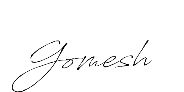 Design your own signature with our free online signature maker. With this signature software, you can create a handwritten (Antro_Vectra) signature for name Gomesh. Gomesh signature style 6 images and pictures png