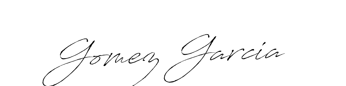 How to make Gomez Garcia name signature. Use Antro_Vectra style for creating short signs online. This is the latest handwritten sign. Gomez Garcia signature style 6 images and pictures png