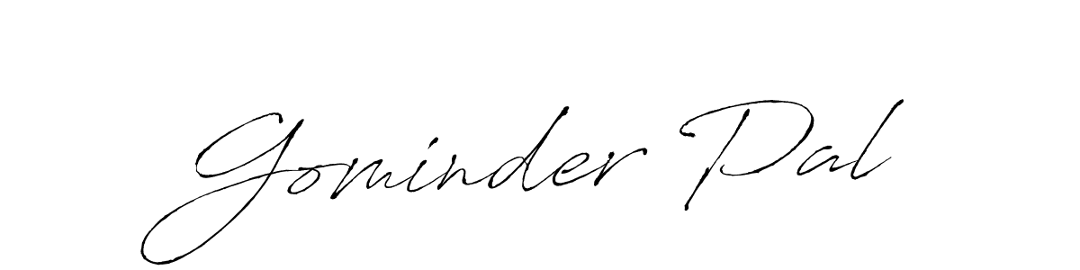 Create a beautiful signature design for name Gominder Pal. With this signature (Antro_Vectra) fonts, you can make a handwritten signature for free. Gominder Pal signature style 6 images and pictures png