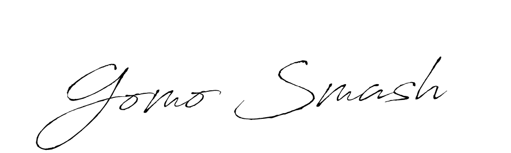 Also You can easily find your signature by using the search form. We will create Gomo Smash name handwritten signature images for you free of cost using Antro_Vectra sign style. Gomo Smash signature style 6 images and pictures png