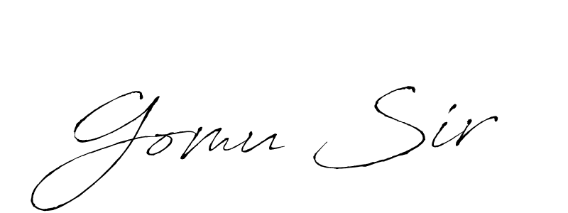 How to make Gomu Sir signature? Antro_Vectra is a professional autograph style. Create handwritten signature for Gomu Sir name. Gomu Sir signature style 6 images and pictures png