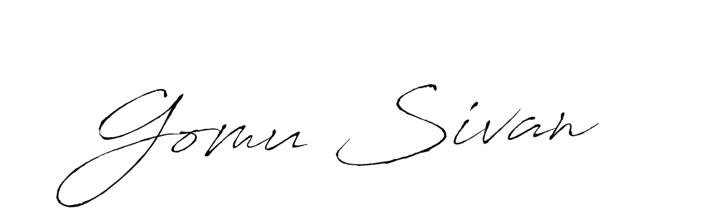 Make a beautiful signature design for name Gomu Sivan. With this signature (Antro_Vectra) style, you can create a handwritten signature for free. Gomu Sivan signature style 6 images and pictures png