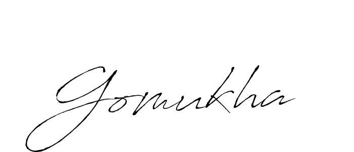 Gomukha stylish signature style. Best Handwritten Sign (Antro_Vectra) for my name. Handwritten Signature Collection Ideas for my name Gomukha. Gomukha signature style 6 images and pictures png