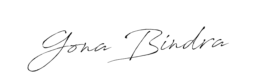 Use a signature maker to create a handwritten signature online. With this signature software, you can design (Antro_Vectra) your own signature for name Gona Bindra. Gona Bindra signature style 6 images and pictures png
