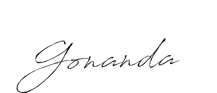 How to make Gonanda signature? Antro_Vectra is a professional autograph style. Create handwritten signature for Gonanda name. Gonanda signature style 6 images and pictures png