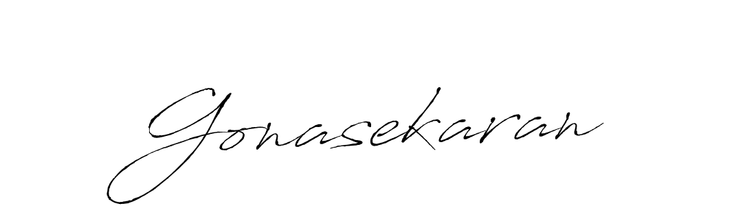 Gonasekaran stylish signature style. Best Handwritten Sign (Antro_Vectra) for my name. Handwritten Signature Collection Ideas for my name Gonasekaran. Gonasekaran signature style 6 images and pictures png