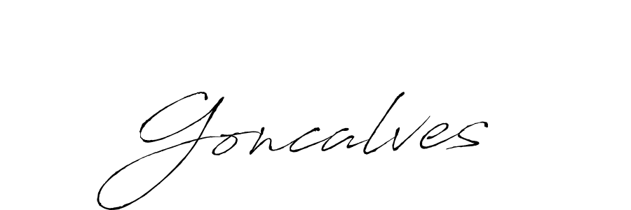 How to make Goncalves name signature. Use Antro_Vectra style for creating short signs online. This is the latest handwritten sign. Goncalves signature style 6 images and pictures png