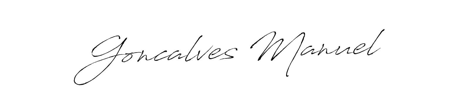 Create a beautiful signature design for name Goncalves Manuel. With this signature (Antro_Vectra) fonts, you can make a handwritten signature for free. Goncalves Manuel signature style 6 images and pictures png
