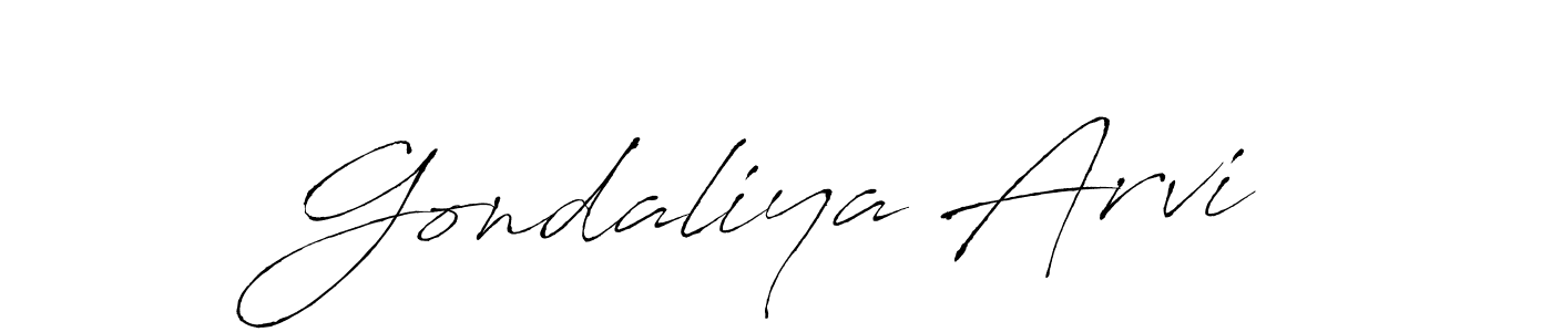 How to make Gondaliya Arvi signature? Antro_Vectra is a professional autograph style. Create handwritten signature for Gondaliya Arvi name. Gondaliya Arvi signature style 6 images and pictures png
