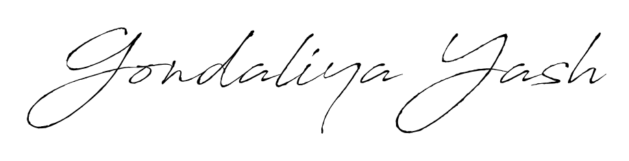 Stand out with a creative autograph for Gondaliya Yash. The Antro_Vectra styling blends modern aesthetics with classic signature flourishes. Gondaliya Yash signature style 6 images and pictures png