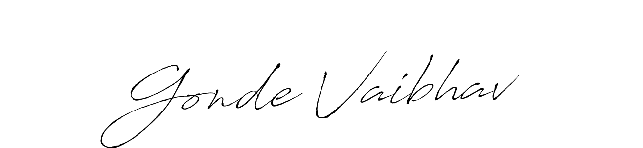 You should practise on your own different ways (Antro_Vectra) to write your name (Gonde Vaibhav) in signature. don't let someone else do it for you. Gonde Vaibhav signature style 6 images and pictures png