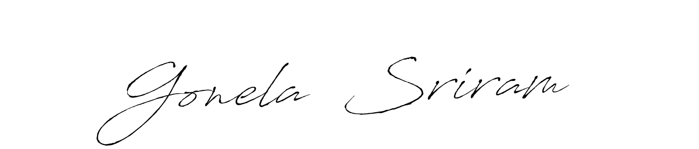 Gonela  Sriram stylish signature style. Best Handwritten Sign (Antro_Vectra) for my name. Handwritten Signature Collection Ideas for my name Gonela  Sriram. Gonela  Sriram signature style 6 images and pictures png