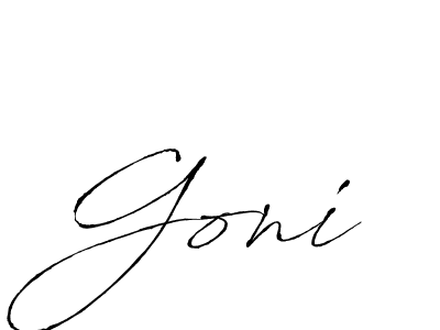 Goni stylish signature style. Best Handwritten Sign (Antro_Vectra) for my name. Handwritten Signature Collection Ideas for my name Goni. Goni signature style 6 images and pictures png