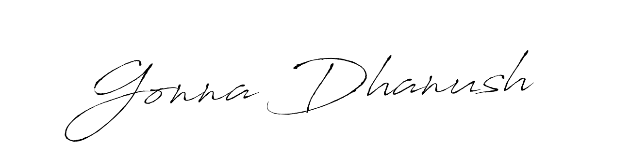 Gonna Dhanush stylish signature style. Best Handwritten Sign (Antro_Vectra) for my name. Handwritten Signature Collection Ideas for my name Gonna Dhanush. Gonna Dhanush signature style 6 images and pictures png