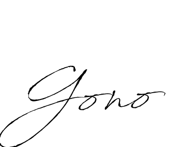 Gono stylish signature style. Best Handwritten Sign (Antro_Vectra) for my name. Handwritten Signature Collection Ideas for my name Gono. Gono signature style 6 images and pictures png