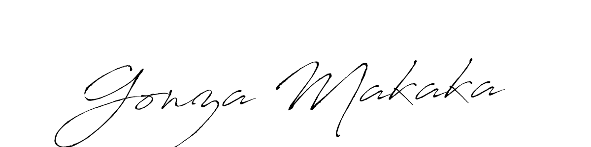 Design your own signature with our free online signature maker. With this signature software, you can create a handwritten (Antro_Vectra) signature for name Gonza Makaka. Gonza Makaka signature style 6 images and pictures png