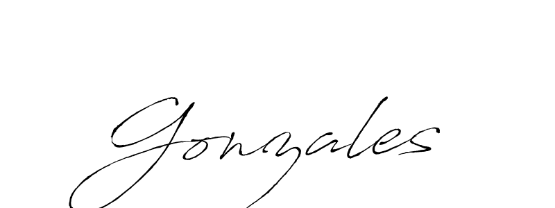 Create a beautiful signature design for name Gonzales. With this signature (Antro_Vectra) fonts, you can make a handwritten signature for free. Gonzales signature style 6 images and pictures png