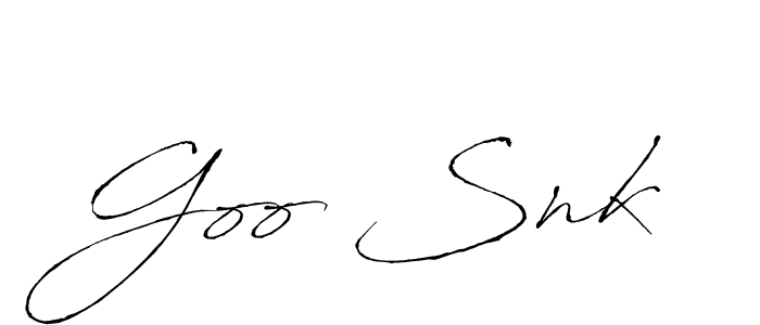 How to make Goo Snk signature? Antro_Vectra is a professional autograph style. Create handwritten signature for Goo Snk name. Goo Snk signature style 6 images and pictures png