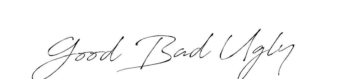 Also we have Good Bad Ugly name is the best signature style. Create professional handwritten signature collection using Antro_Vectra autograph style. Good Bad Ugly signature style 6 images and pictures png