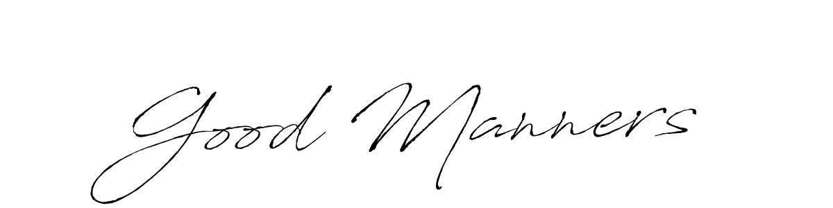 Make a beautiful signature design for name Good Manners. With this signature (Antro_Vectra) style, you can create a handwritten signature for free. Good Manners signature style 6 images and pictures png