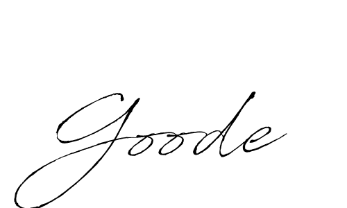 Design your own signature with our free online signature maker. With this signature software, you can create a handwritten (Antro_Vectra) signature for name Goode. Goode signature style 6 images and pictures png