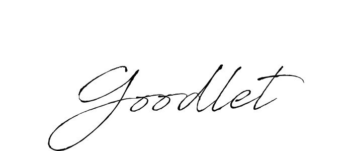 Antro_Vectra is a professional signature style that is perfect for those who want to add a touch of class to their signature. It is also a great choice for those who want to make their signature more unique. Get Goodlet name to fancy signature for free. Goodlet signature style 6 images and pictures png