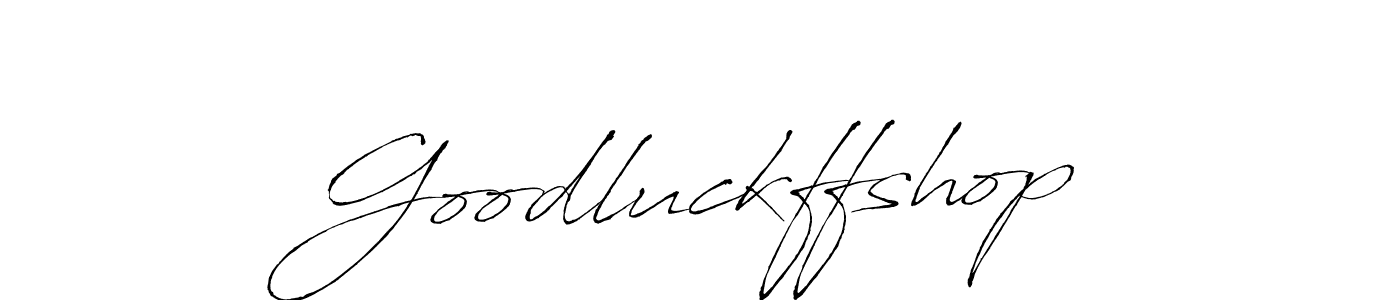 How to Draw Goodluckffshop signature style? Antro_Vectra is a latest design signature styles for name Goodluckffshop. Goodluckffshop signature style 6 images and pictures png